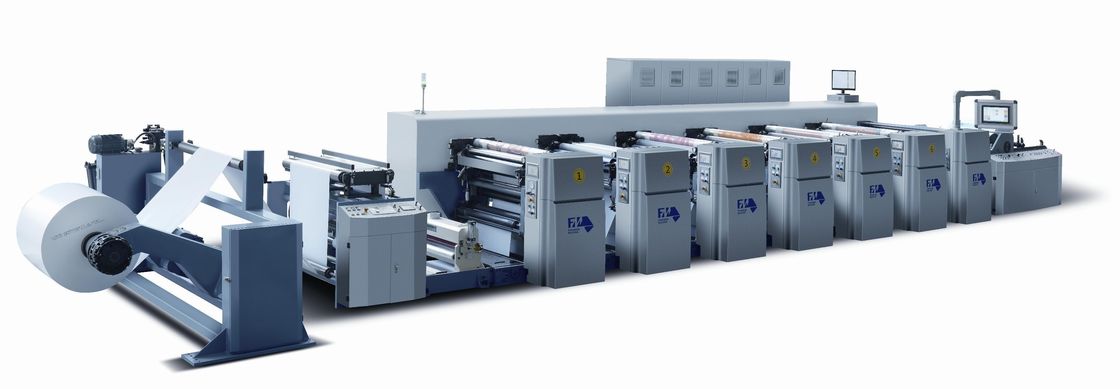 240m/min Servo Control FM-CS Flexografische drukmachine met een webroldiameter van 100 mm