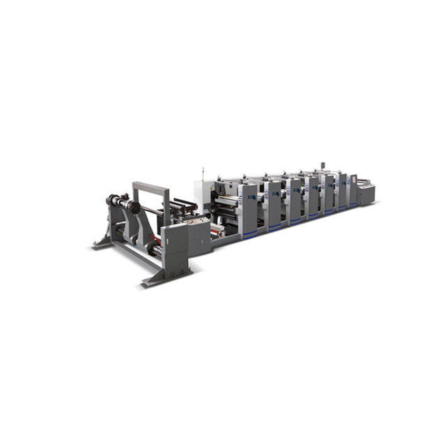 Kraft papierzak Flexo-drukmachine met 4 kleuren en 100 mm diameter webroller