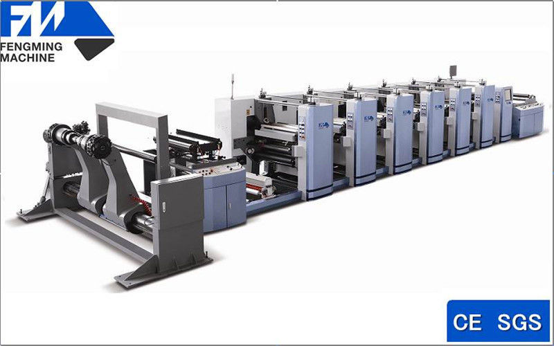 Max. 1830 mm High Speed Flexo Printing Machine voor papier karton 150m/min Druksnelheid