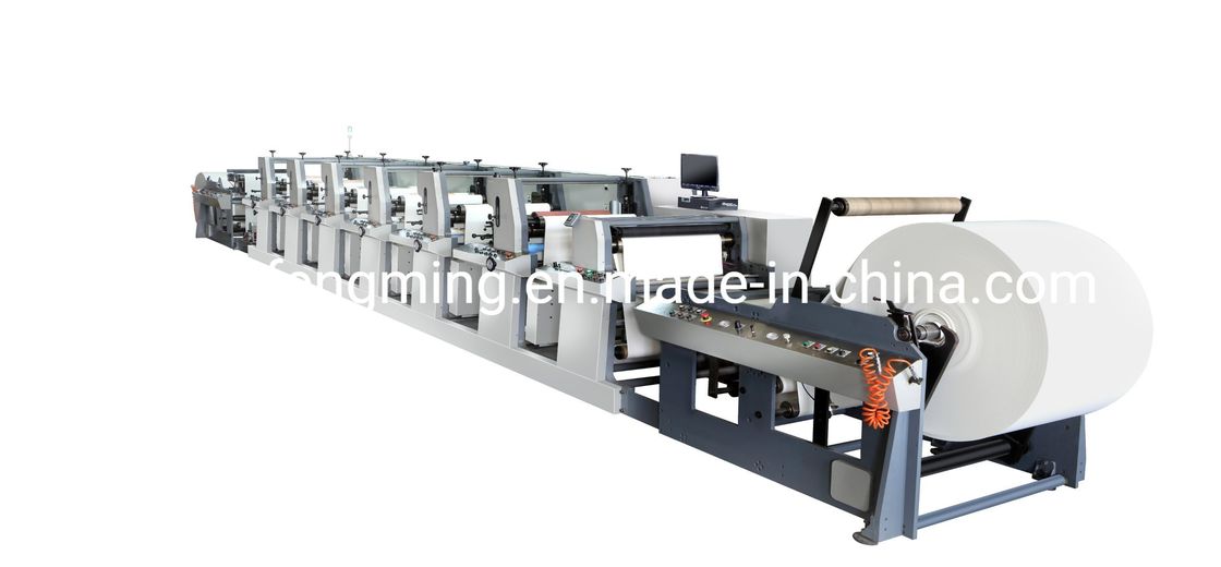 2 kleuren flexografische drukmachine 1020 mm met keramische aniloxroller en UV IR droger