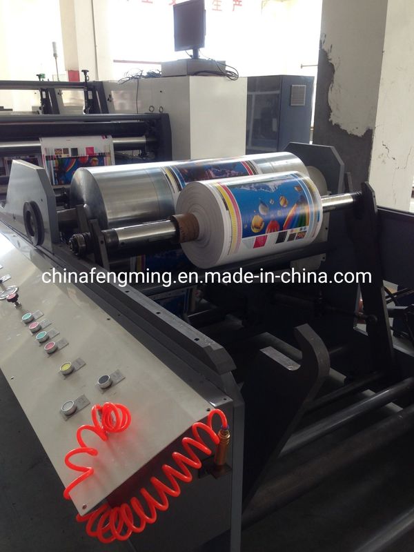 2 kleuren flexografische drukmachine 1020 mm met keramische aniloxroller en UV IR droger