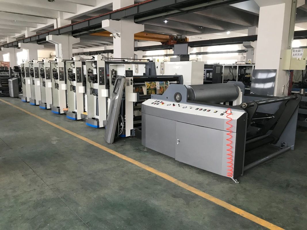 Hot Air IR Drying Art Paper / Chrome Paper Flexo Printing Press voor op maat gemaakte aanvragen