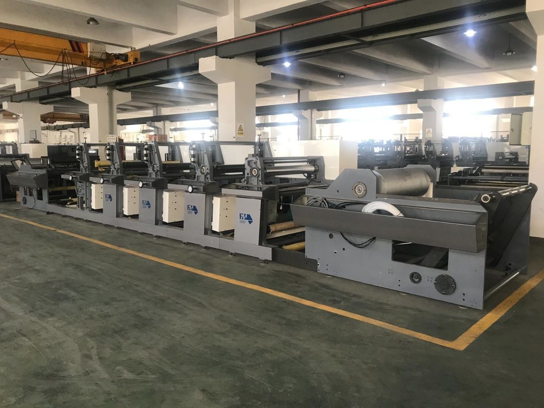 6 Kleuren Flexografie Kleurpapierbeker Drukmachine Met 380V 415V 440V 220V stroomtoevoer