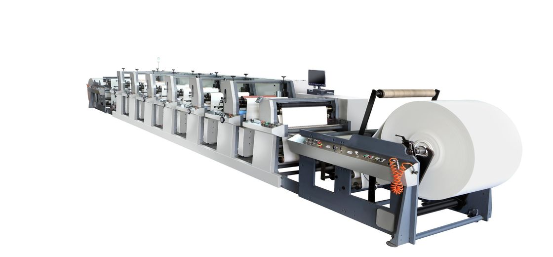 Flexografie op basis van waterinkt Papierzakken Drukmachine 1020mm 1220mm 1320mm Eenheidstype