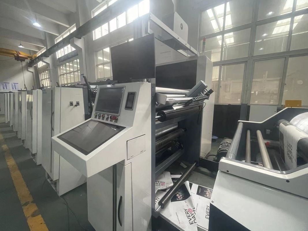 Plastic Paper Non Woven Bag Cup Packaging Pe Pet Bopp Pvc 6 kleur Flexodrukmachine