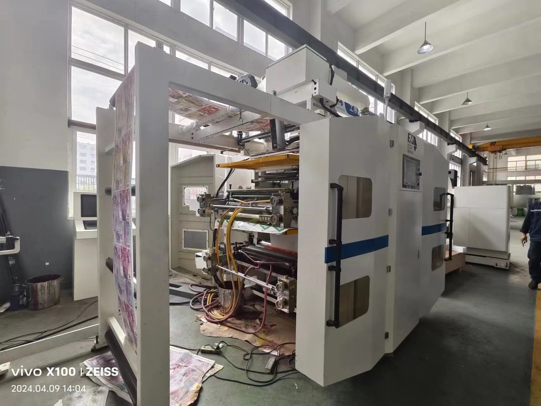 Verticale cascadingflexografische drukmachine voor niet-geweven papier