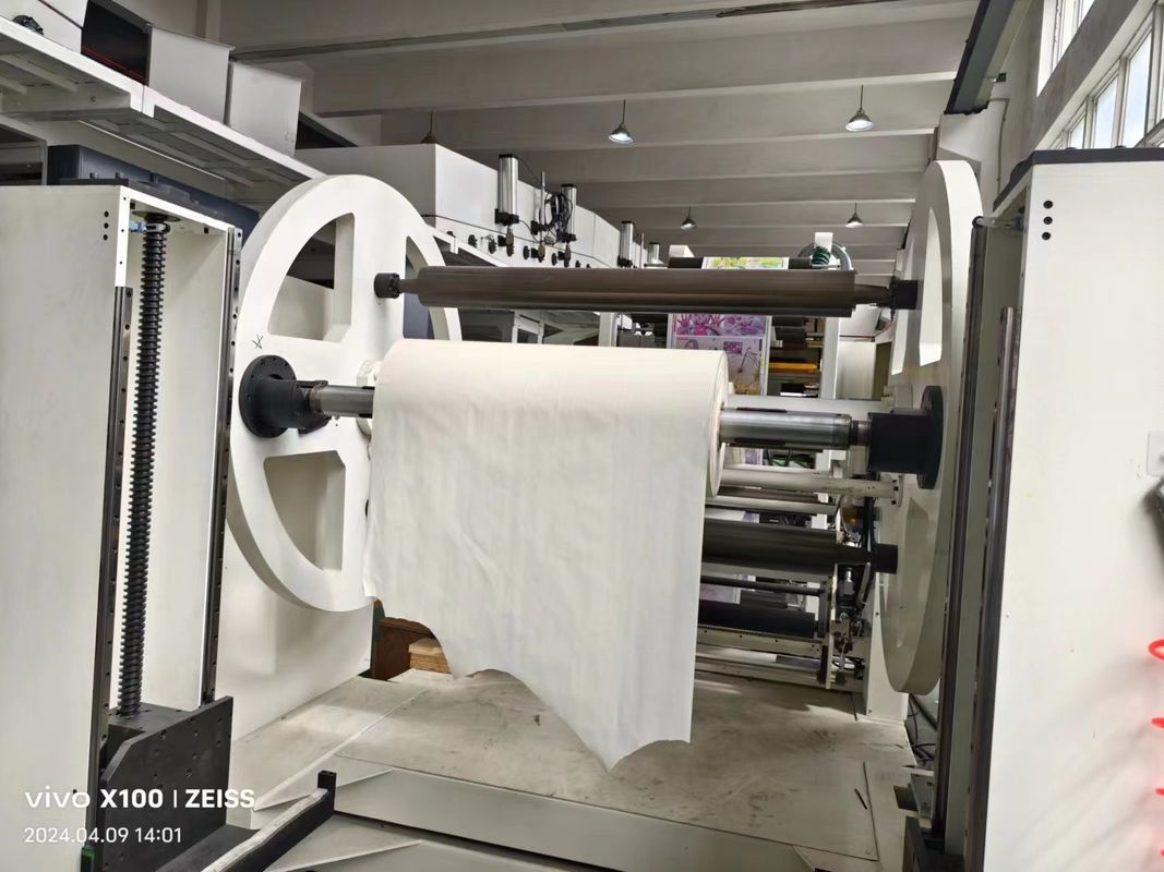 Verticale cascadingflexografische drukmachine voor niet-geweven papier