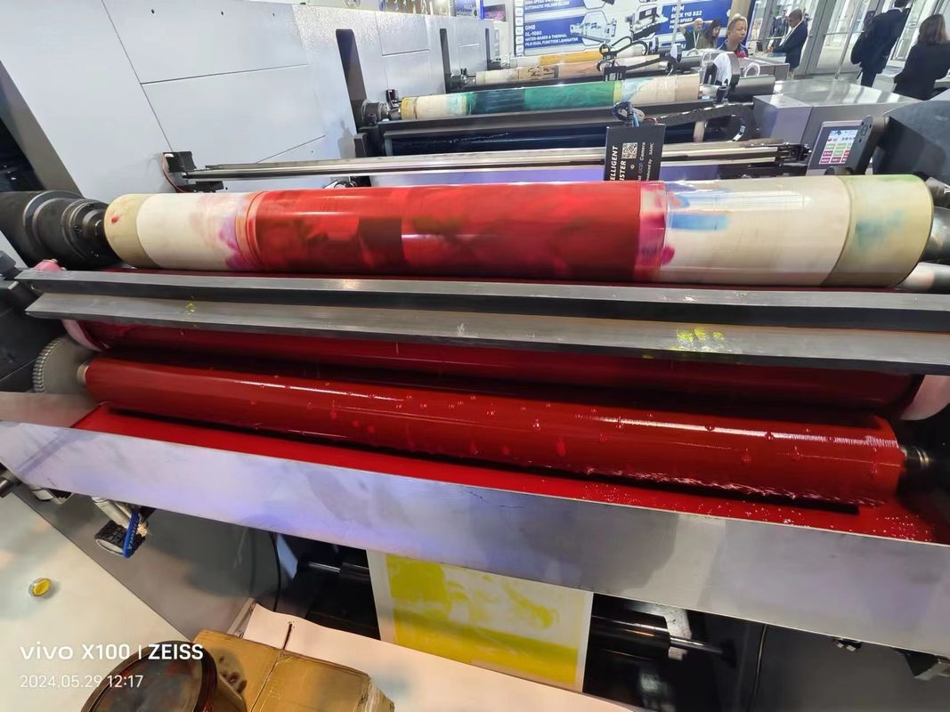 Flexodrukmachine met in- en uitvoers secties voor een soepele werking