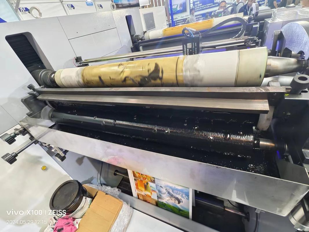 Flexodrukmachine met in- en uitvoers secties voor een soepele werking