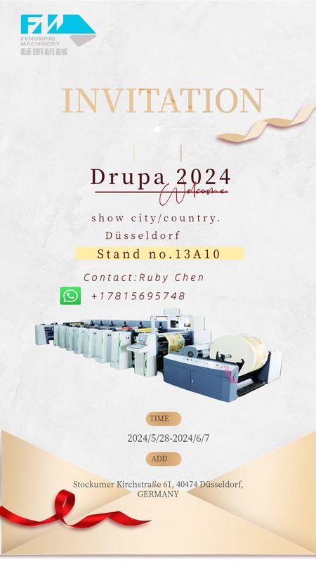 8 Kleurpapier Plastic Cup Bag Food Packaging Pp Woven Film Printing Machine Press Flexographic Printer