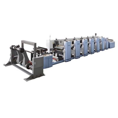 Flexodrukmachine voor het rollen van papier