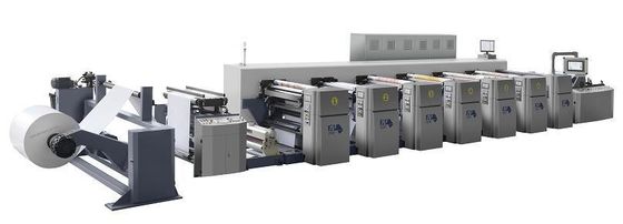 Op maat gemaakte aanvraag High Speed 6 Color Flexo Printing Machine voor 60-350GSM papierrol