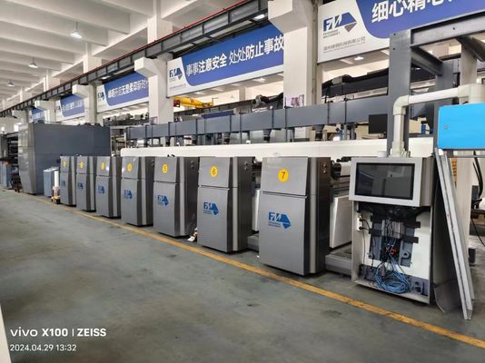 240m/min Servo Control FM-CS Flexografische drukmachine met een webroldiameter van 100 mm