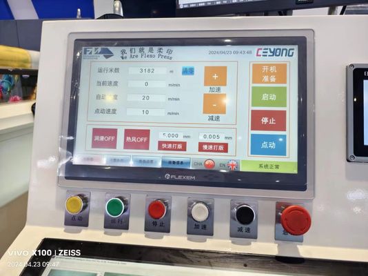 High Speed 6 kleur Papierzak Plastic Film Flexographic Flexo Printing machine